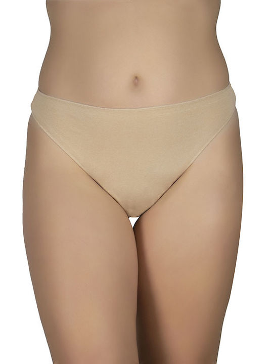 A.A UNDERWEAR Βαμβακερό Γυναικείο String Μπεζ