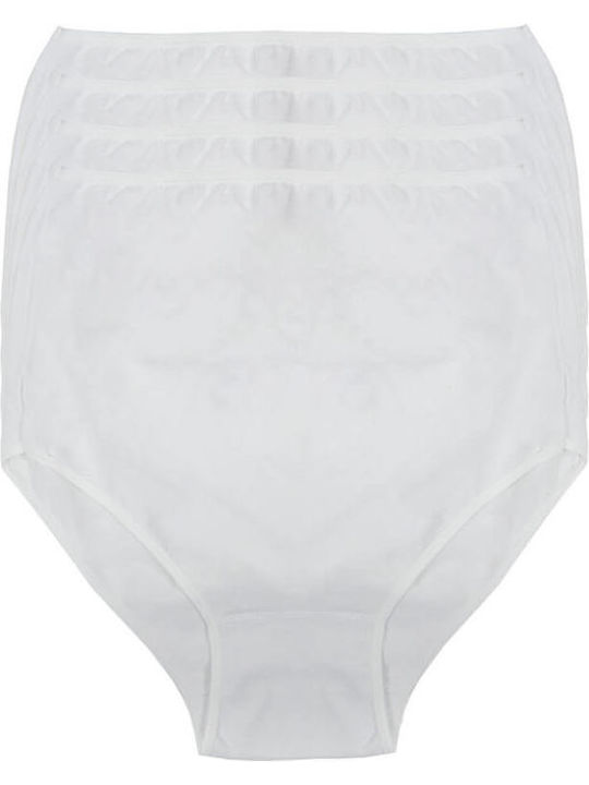 4/4 Βαμβακερά High Waist Women's Slip MultiPack Beige