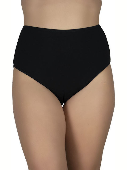 Hohe Taille Damen Slip MultiPack Schwarz