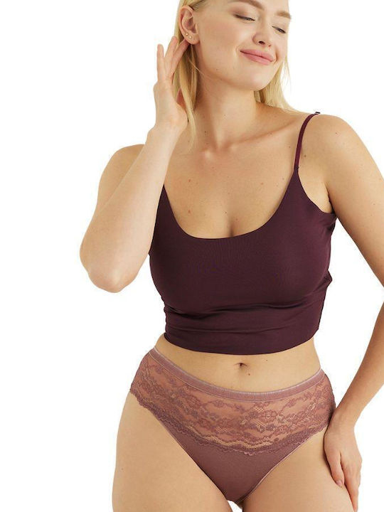 Sexen Femeie Slip cu Dantelă Pink