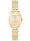 Jcou Damen Uhr mit Gold Metallarmband