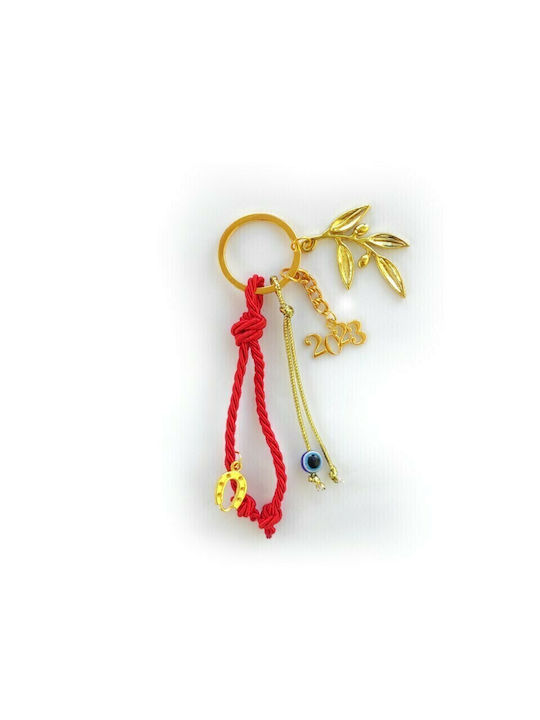 Thes Kordelaki Handmade Keychain Charm Eye Gold