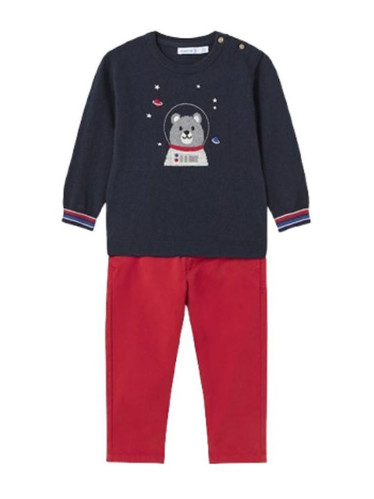 Mayoral Kids' Set with Pants Winter 2pcs Red