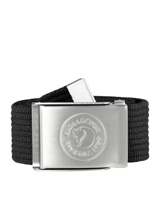 1960 Logo Wide Men's Belt Fabric Webbing Belt Black