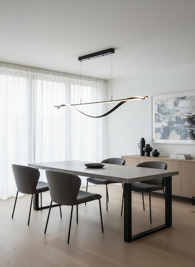 Inlight LED Κρεμαστό Φωτιστικό Μαύρο 120x150εκ.