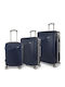 Playbags Koffer Hart Blau Maximale Höhe 75cm mit 4 Räder Set 3 Stück