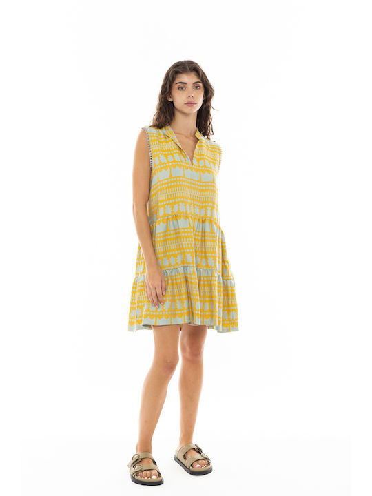 Pink Label Women's Dress Beachwear Yellow