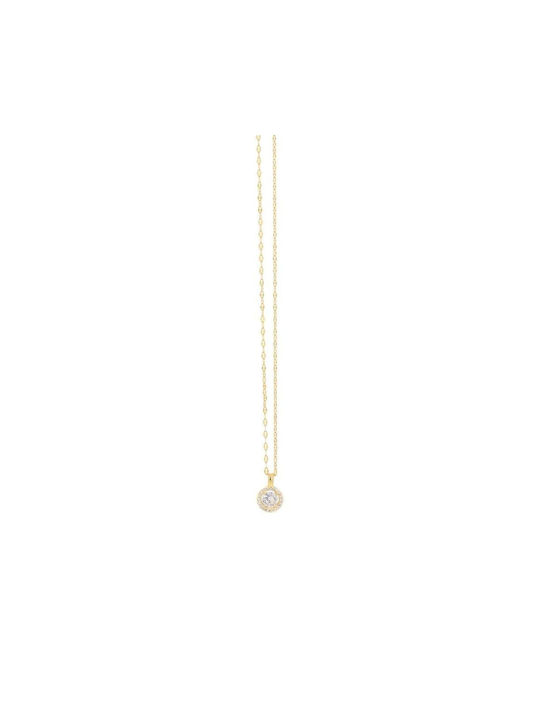 Eforo Necklace from Gold Plated Silver with Zircon