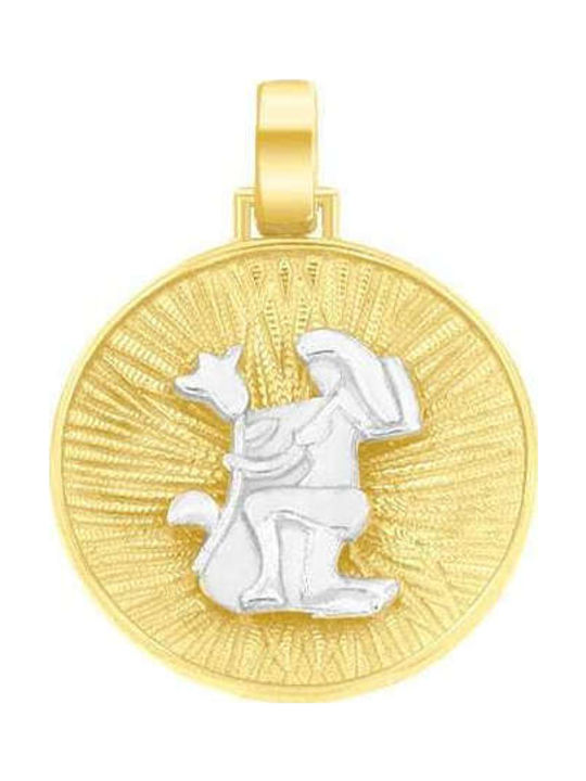 Eforo Charm Φυλαχτό Κωνσταντινάτο Ζώδιο Παρθένος από Χρυσό 14Κ