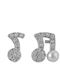 Sava Jewellery Earrings with Clip made of Silver with Stones & Pearls