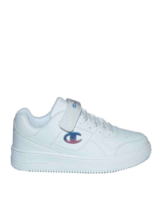 Champion Rebound Kids Sneakers with Scratch White
