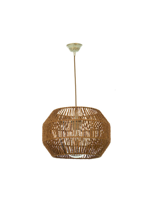 Inlight Pendant Lamp with Rope Brown