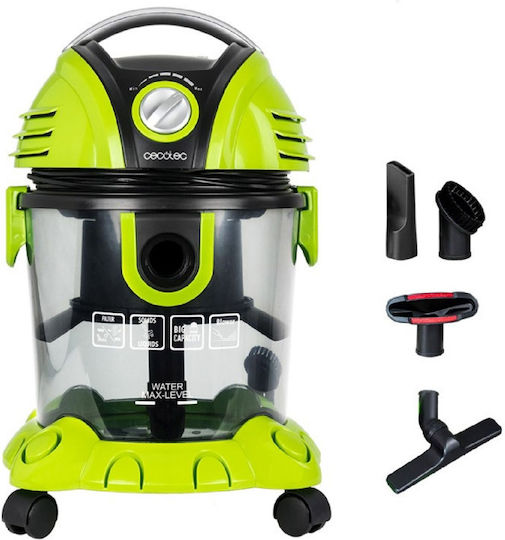 Cecotec Conga Wet&Dry Σκούπα Υγρών / Στερεών 1400W με Πλαστικό Κάδο 15lt