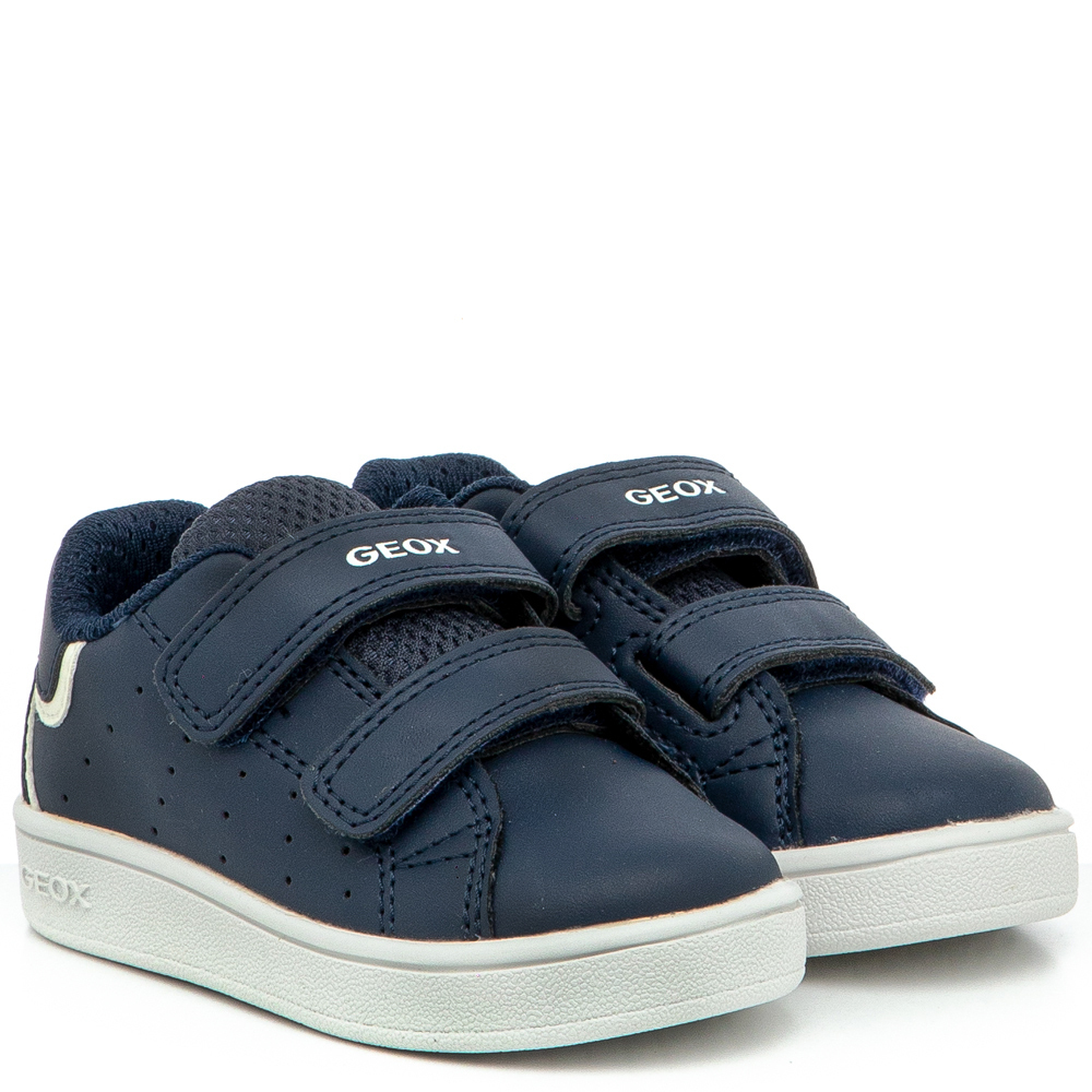 Geox B ECLYPER BOY Wit / Marine / Rood - Gratis levering | ! - Schoenen Lage sneakers Kind € 39,90