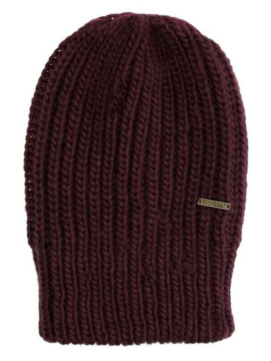 Beanie Σκούφος με Rib Πλέξη σε Κόκκινο χρώμα