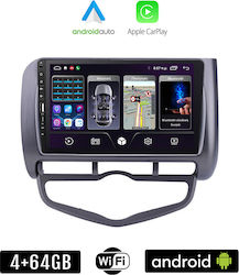 Kirosiwa Ηχοσύστημα Αυτοκινήτου για Honda Jazz με Clima (Bluetooth/USB/WiFi/GPS/Apple-Carplay/Android-Auto) με Οθόνη Αφής 9"