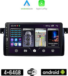 Kirosiwa Car-Audiosystem für BMW Serie 3 (E46) / M3 / Serie 3 1998-2005 (Bluetooth/USB/WiFi/GPS/Apple-Carplay/Android-Auto) mit Touchscreen 9"