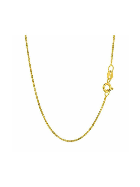 Amor Amor Silver Chain Neck Gold-plated Thin Thickness 1mm and Length 45cm