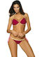 Set Bikini Triunghi Push Up Burgundia