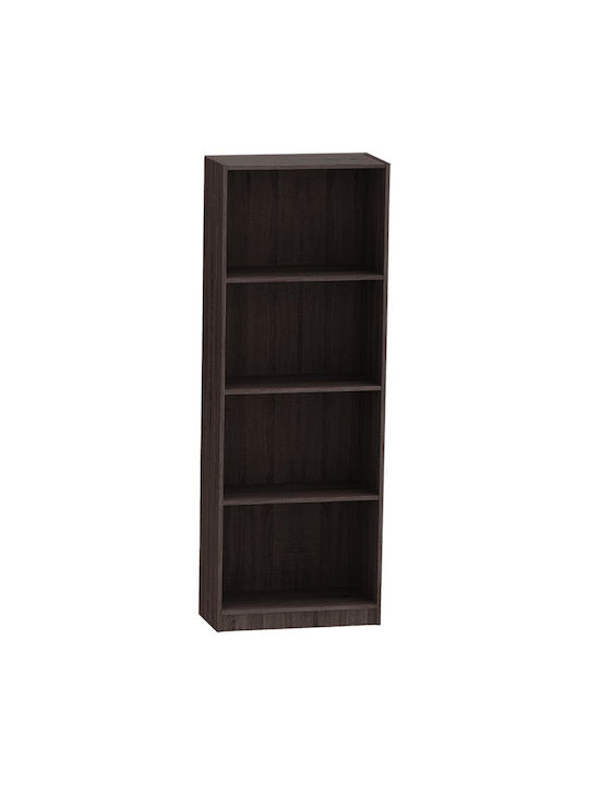 Bookcase Presley grey / wenge 60x30x167cm