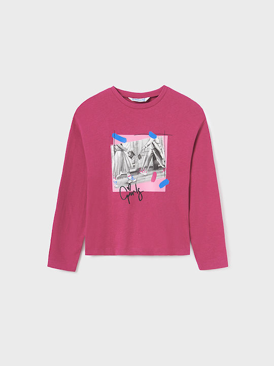 Mayoral Kids Blouse Long Sleeve Fuchsia