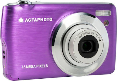 AgfaPhoto Realishot DC8200 Kompakte Kamera 18MP Optischer Zoom 8x mit Bildschirmgröße 2.7" und Videoauflösung 1920 x 1080 Pixel Lila