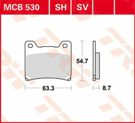 TRW Motorcycle Brake Pads for Yamaha TDM 850 / XJ