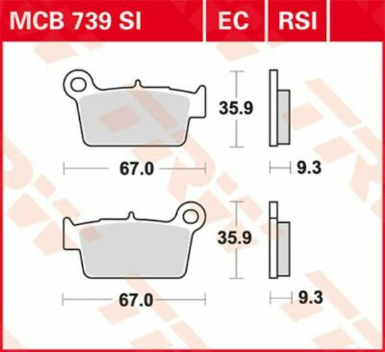 TRW Motorradbremsbeläge Für Yamaha YZ 250