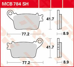 TRW Τακάκια Μοτοσυκλέτας Πίσω για Yamaha YZF-R1 TRW Τακάκια Μοτοσυκλέτας Πίσω για Yamaha YZF-R1
