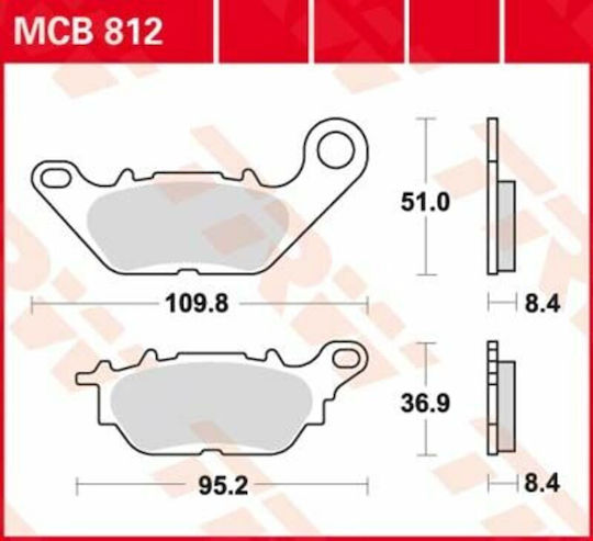 TRW Τακάκια Μοτοσυκλέτας για Yamaha YBR 125