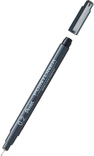 Pentel Μαρκαδόρος Σχεδίου Μαύρος 0.2mm