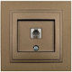 Mono Electric Complete Single Telephone Socket Brown 505-002336124