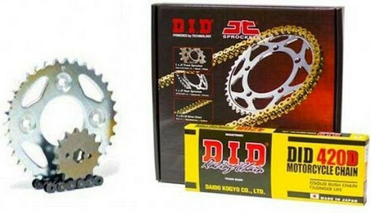 DID Chain & Sprocket Kit (14-35-420) for Honda Supra 125 X