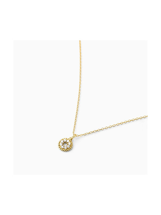 KALK Halskette mit Design Stern aus Vergoldet Silber