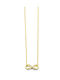 Poco Loco Women's Gold Plated Silver Infinity Necklace with Zircon