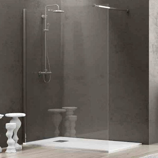 Karag Walkin 1 Διαχωριστικό Ντουζιέρας 50x200cm Clear Glass Cromo