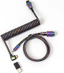 Keychron Spiral USB 2.0 Cable USB-C male - USB-C male Μαύρο 1.08m (CAB-7)