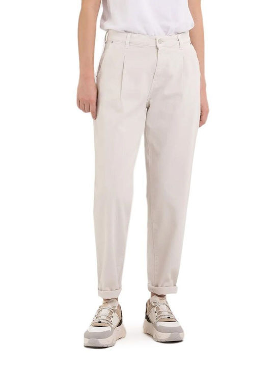 Replay Women's Jean Trousers in Tapered Line Beige