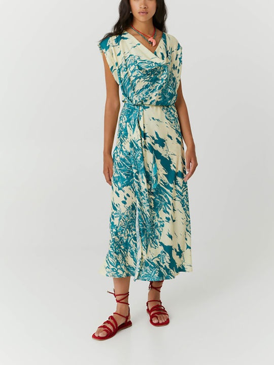 ABITO Sommer Midi Kleid Türkis
