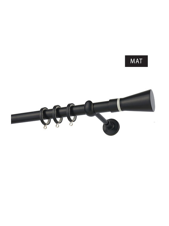 Zogometal Metallic Curtain Pole Double with Rail Φ25mm 240cm Gray