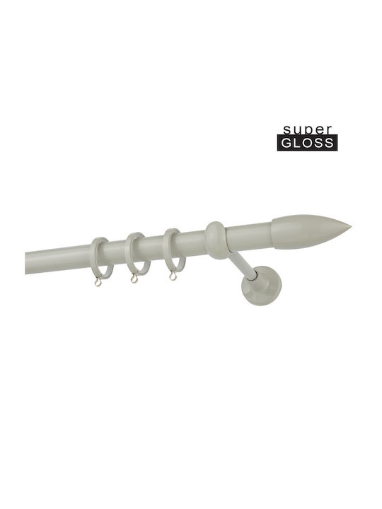 Zogometal Metallic Curtain Pole CP0430 Single Φ25mm 40cm Gray