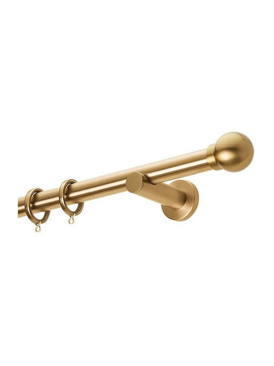 Zogometal Metallisch Vorhangstange Einfach Φ25mm 200cm Gold