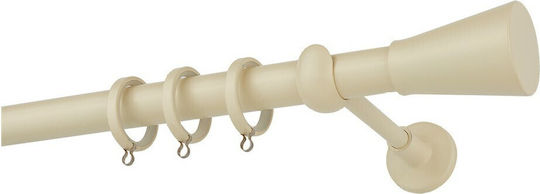 Zogometal Metallisch Vorhangstange Color More Doppel mit Schiene Φ25mm 160cm Ecru