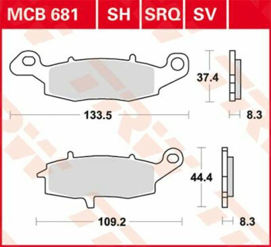 TRW Motorcycle Brake Pads for Kawasaki ZR-7 / VN 1500