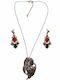 Bizoutaki Set with Necklace & Earrings from Brass Gold Plated