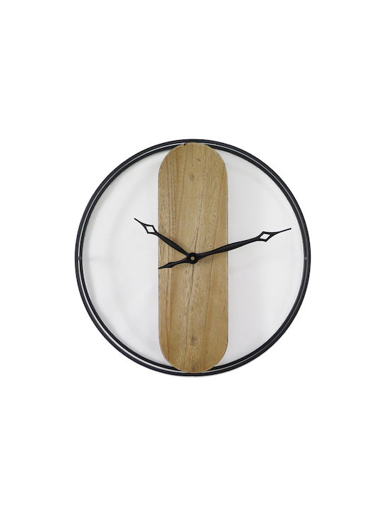 Zaros Urban Wall Clock Wooden Brown