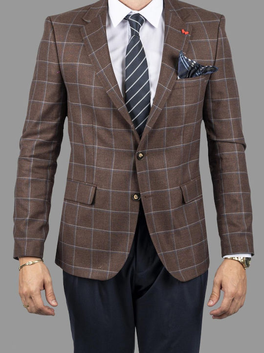 Dezign Men's Suit Jacket Brown