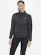 Kurz Damen Puffer Jacke für Winter Schwarz