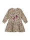 Children's Dress Long Sleeve Animal Print Multicolour