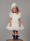 Designer's Cat White Baptism Dress made of Tulle